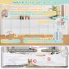 140'' Retractable Baby Gates Extra Wide,34" Tall Retractable Dog Gate for Doorways, Security Upgrade Reinforcement Rods 11 Foot Retractable Baby Gate for Stairs, Indoor/Outdoor Retractable Gate view 2