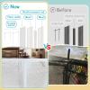140'' Retractable Baby Gates Extra Wide,34" Tall Retractable Dog Gate for Doorways, Security Upgrade Reinforcement Rods 11 Foot Retractable Baby Gate for Stairs, Indoor/Outdoor Retractable Gate view 3