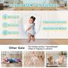 140'' Retractable Baby Gates Extra Wide,34" Tall Retractable Dog Gate for Doorways, Security Upgrade Reinforcement Rods 11 Foot Retractable Baby Gate for Stairs, Indoor/Outdoor Retractable Gate view 4