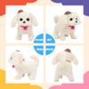 Cuteoy Walking White Dog Stuffed Animal Talking Wagging Nodding Educational Plush Puppy Toy Electric Interactive Animated Plushies for Girls Boys Birthday view 4