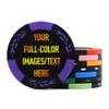 100 Premium Clay Poker Chips, Customized Your Image and Text, 11.5 Gram Casino Chips for Texas Holdem, Blackjack Gambling (Purple) view 1