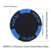 100 Premium Clay Poker Chips, Customized Your Image and Text, 11.5 Gram Casino Chips for Texas Holdem, Blackjack Gambling (Purple) view 2