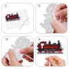 18pcs Glitter Steam Train Dessert Cupcake Topper Transportation Train Railroad Crossing Theme Decor Supplies Baby Shower Children Boy Girl Happy Birthday Party Decorations view 4