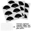 18pcs Black Glitter Folding Fan Dessert Cupcake Topper Retro Elegance Traditional Wedding Theme Decor Supplies Girls Woman Happy Birthday Party Decorations view 3