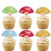 18pcs Glitter Folding Fan Dessert Cupcake Topper Retro Elegance Traditional Wedding Theme Decor Supplies Girls Woman Happy Birthday Party Decorations view 1