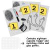 18pcs Glitter Detective Fingerprint Suspect Dessert Cupcake Topper Mystery Crime Clue Evidence Theme Men Women Girls Boys Happy Birthday Party Decor Supplies Decorations view 3