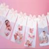 12 Month Bow Photo Banner - Milestone Bow Banner, Newborn To 12 Months, 1st Birthday Photo Banner For Baby From Newborn To 12 Months view 1