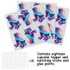 18pcs Fluorescent Blue Glitter Pink Roller Skates Dessert Cupcake Topper 80s 90s Retro Hip Hop Roller Skating Theme Decor Supplies Boys Girls Happy Birthday Party Decorations view 3