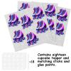 18pcs Fluorescent Purple Glitter Pink Roller Skates Dessert Cupcake Topper 80s 90s Retro Hip Hop Roller Skating Theme Decor Supplies Boys Girls Happy Birthday Party Decorations view 3