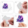 18pcs Fluorescent Purple Glitter Pink Roller Skates Dessert Cupcake Topper 80s 90s Retro Hip Hop Roller Skating Theme Decor Supplies Boys Girls Happy Birthday Party Decorations view 4
