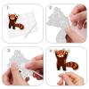 18pcs Red Glitter Cute Panda Dessert Cupcake Topper Anime Animal Theme Decor Supplies Baby Shower Boys Girls Happy Birthday Party Decorations view 4