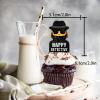 18pcs Glitter Dessert Cupcake Topper Mystery Crime Clue Evidence Detective Agent Theme Happy Birthday Party Decor Supplies Decorations view 2