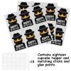 18pcs Glitter Dessert Cupcake Topper Mystery Crime Clue Evidence Detective Agent Theme Happy Birthday Party Decor Supplies Decorations view 3