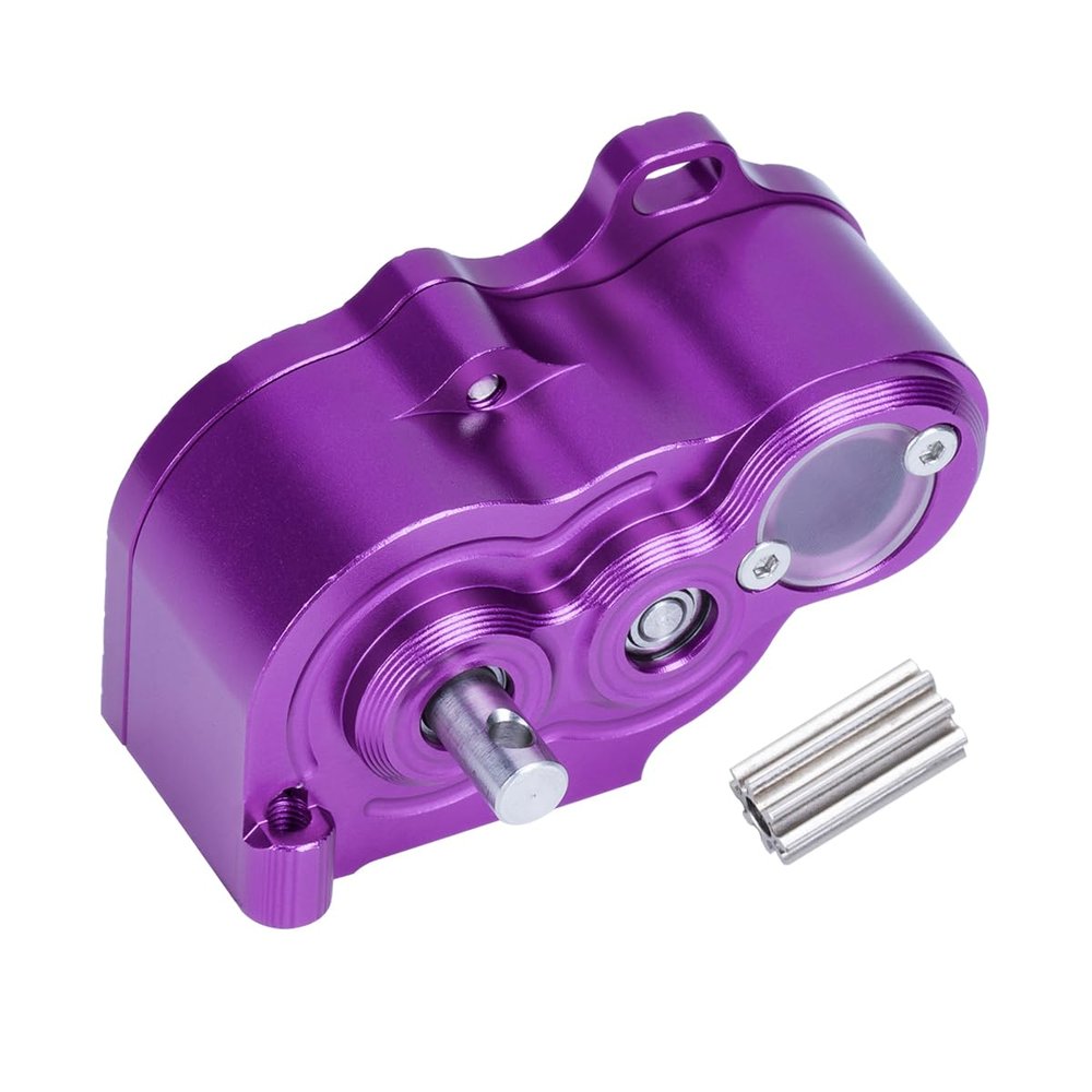 1/10 RC Transmission Speed Gearbox,LCG Crawler R2 Metal Transmission Low Center of Gravity Gearbox for 1/10 RC Car SCX10 TRX4 RC4WD Capra Axle DIY Chassis(Purple)