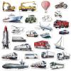 CHEFAN Vehicle Felt Board Story Pieces Precut Flannel Figures Cars Train Planes Boats Transportation, Sea Land Sky Themed Toys for Preschool 28 Pcs view 1