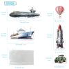 CHEFAN Vehicle Felt Board Story Pieces Precut Flannel Figures Cars Train Planes Boats Transportation, Sea Land Sky Themed Toys for Preschool 28 Pcs view 4
