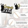 Rsstarxi 1 Pack Congrats Class of 2025 Cake Topper Glitter Congrats Grad Graduation Cap Diploma Cake Pick for 2025 High School College University Graduation Party Cake Decorations Black view 3
