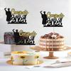 Rsstarxi 1 Pack Congrats Class of 2025 Cake Topper Glitter Congrats Grad Graduation Cap Diploma Cake Pick for 2025 High School College University Graduation Party Cake Decorations Black view 4