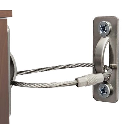6 Sets Anti Tip Furniture Anchors for Baby Proofing, Earthquake Straps, Furniture Secure to Wall Anchors, Childproof and Home Safety, 10in