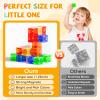 56PCS Magnetic Blocks, Transparent Magnetic Cubes, Magnet Building Blocks for Toddlers 3+, Montessori Toys, Preschool STEM Educational Sensory Magnet Toys for Kids Ages 3-5 Year Old Boys and Girls view 2
