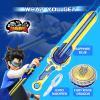 INFINITY NADO Battling Toys, Battle Set for 8-12 with Spinning Top & Sword Launcher, Metal battling Game top for Boys and Girls Age 5+, Fury Wave Dragon, Sapphire Blue view 2