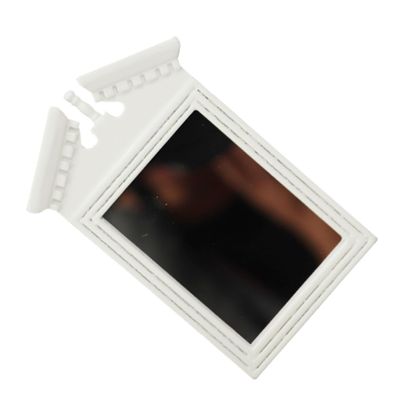 Hohopeti Miniature Wooden Mirror Decorative Ornament Wall Mirror for Playhouse Decor
