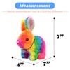 Hopearl Hopping Rabbit with Bell Interactive Electronic Pet Plush Bunny Toy with Sounds and Movements Animated Walking Wiggle Ears Twitch Nose Gift for Toddlers Birthday, Rainbow, 7'' view 2
