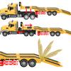 CALEST Remote Control Semi Truck with Trailer -24 Inch RC Semi-Trailer Engineering Tractor with Road Roller Toys,1:24 Truck with LED Lights & Music, Great Gift for Boys Girls view 3