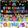5th Grade Graduate Banner Large Size 5th Grade Graduation Backdrop Banner Fifth Grade Graduation Party Decorations view 2