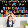 5th Grade Graduate Banner Large Size 5th Grade Graduation Backdrop Banner Fifth Grade Graduation Party Decorations view 3