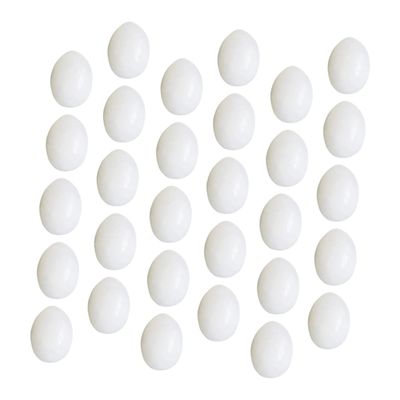 BESPORTBLE 30pcs Simulation Pigeon Eggs Solid Decorative Eggs for Crafting Incubation Props Bird Breeding and Home Decor Smooth and Design for Easy Storage and Use
