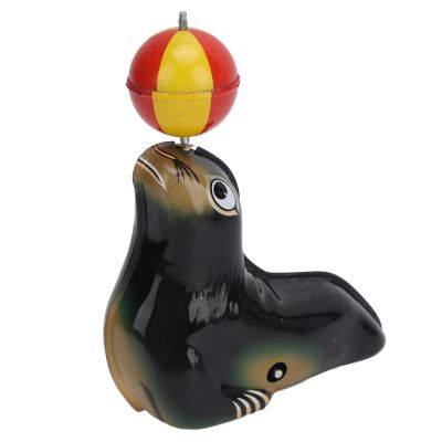 VGEBY Sea Lion Wind Up Toy, Vintage Sea Lion Balancing A Ball Figure Animal Clockwork Toy for Decorating Bars Homes