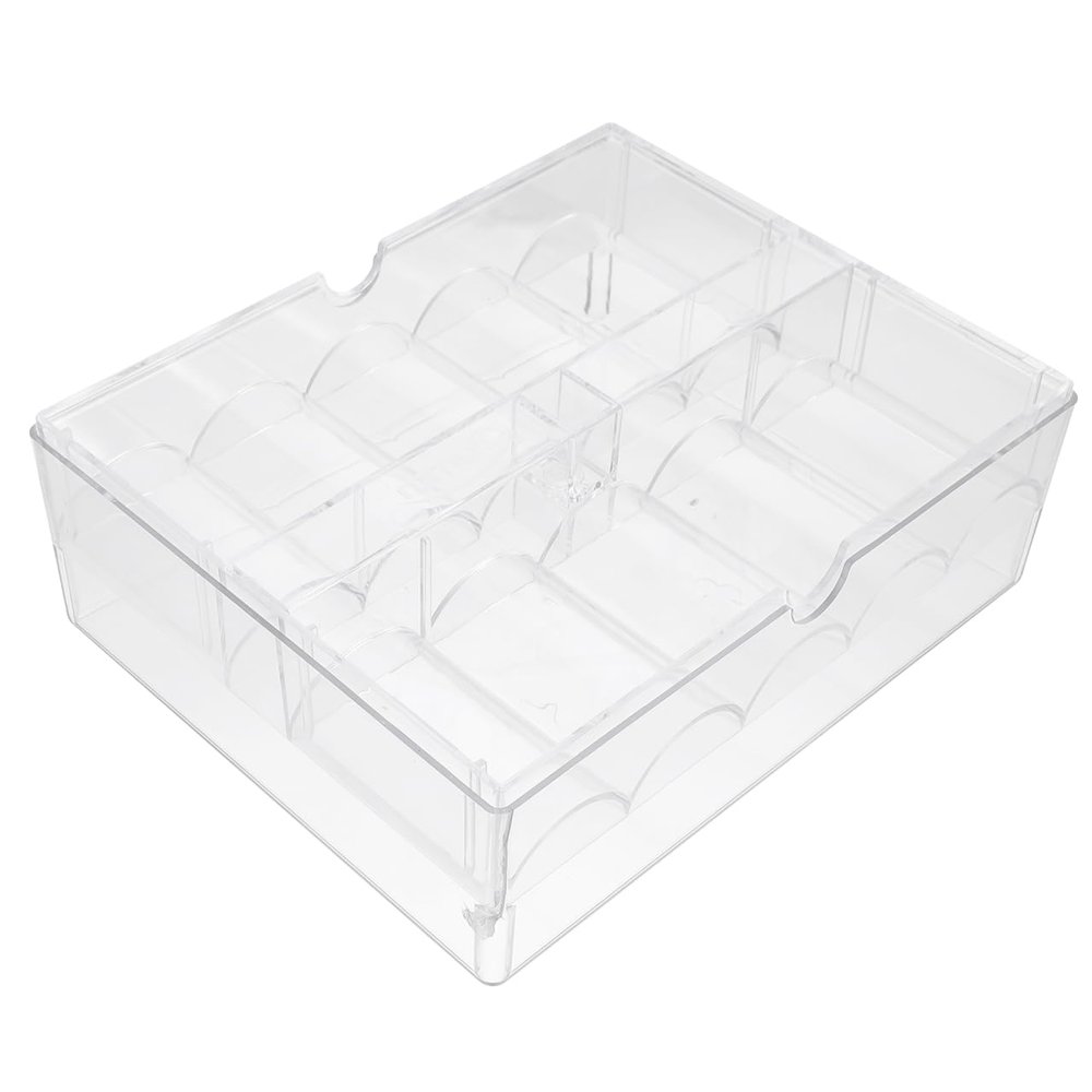 HOODANCOS Poker Chips Organizer Case Acrylic Storage Box Cover for Chips for Collectors and Tournaments Dustproof Design for Easy Organization