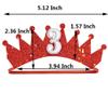 Baby Birthday Crown Headband 1st 2nd 3rd Years Birthdays Hair Band First Birthday Crown Headwear BBD02 (1 Year-Gold) view 3