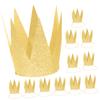 FAVOMOTO 12pcs Boys and Girls Birthday Party Hats Gold Plastic Crowns for Boys and Girls Fun Party Props for Memorable Celebrations view 1