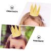 FAVOMOTO 12pcs Boys and Girls Birthday Party Hats Gold Plastic Crowns for Boys and Girls Fun Party Props for Memorable Celebrations view 2