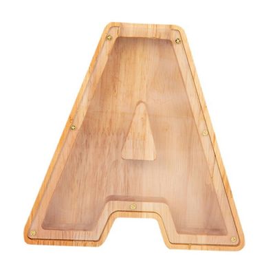 Abaodam Decorative Wooden Letter Piggy Bank Creative Alphabet Storage Box for Boys and Girls Unique Fashionable Money Box for Birthdays and Festivals