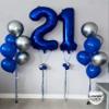 Navy Blue 24 Number Balloons, 40 Inch Giant Number 24 Balloons Foil Mylar Helium Dark Blue Number Balloons for 24th Birthday Party Supplies Anniversary Event Celebration Decorations view 4