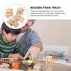Abaodam Compatible 10pcs Wooden Train Tracks Train Track Accessory Simulation Track for Model Railway view 4