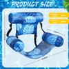 Sonwyoung Inflatable Pool Floats Adult Floating Lounge Chairs Adjustable Hammock Water Floating Chair Swimming Tropical Plants Pattern for Party Summer Water Beach Lake Fun(Blue) view 3