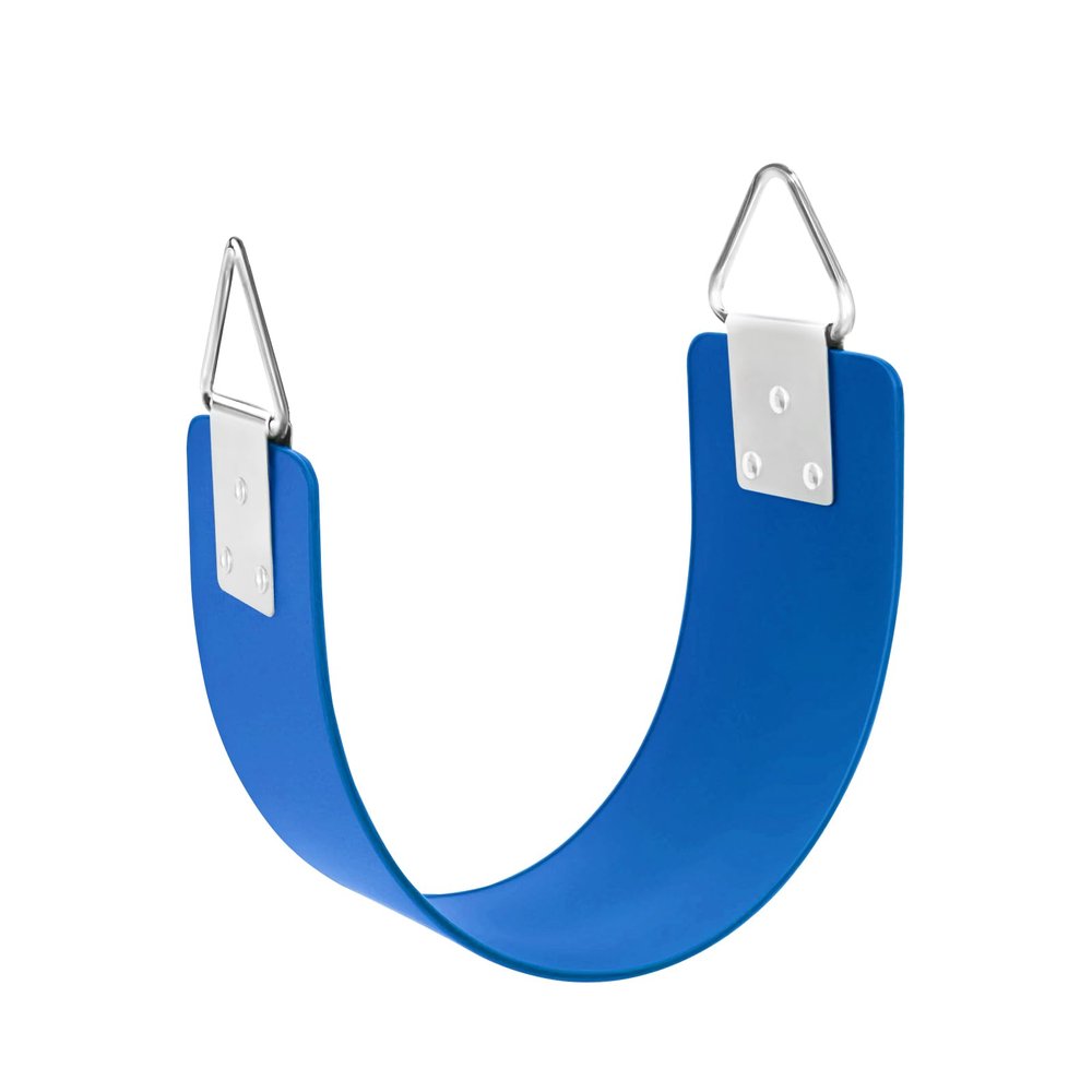 Swing Seat with Metal Triangle Ring 30.4 x 5.9 Inch, Heavy Duty Swing Set Replacement Accessories for Kids & Adults Outdoor, Playground,Trees, Backyard- Blue(Support 300LB)