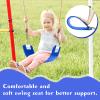 Swing Seat with Metal Triangle Ring 30.4 x 5.9 Inch, Heavy Duty Swing Set Replacement Accessories for Kids & Adults Outdoor, Playground,Trees, Backyard- Blue(Support 300LB) view 2