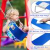 Swing Seat with Metal Triangle Ring 30.4 x 5.9 Inch, Heavy Duty Swing Set Replacement Accessories for Kids & Adults Outdoor, Playground,Trees, Backyard- Blue(Support 300LB) view 3