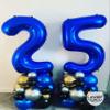 Navy Blue 25 Number Balloons, 40 Inch Giant Number 25 Balloons Foil Mylar Helium Dark Blue Number Balloons for 25th Birthday Party Supplies Anniversary Event Celebration Decorations view 4