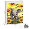 1000 PCS Jigsaw Puzzle for Adults Personalized Picture Puzzle Mother and Baby Elephant Sunflowers Customized Wooden Puzzle for Family, Birthday, Wedding, Game Nights Gifts view 3