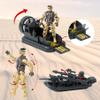 Wbzle Military Soldier Men Action Figures, 11PCS US Army Soldier Plastic Figure Set Military Base Playset Vehicles Play Combat Toys, Army Toy Set for Kids Boys Age 3 4 5 6+ view 3