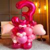 Hot Pink 30 Number Balloons, 40 Inch Giant Number 30 Balloons Foil Mylar Helium Hot Pink Number Balloons for 30th Birthday Party Supplies Anniversary Event Celebration Decorations view 3
