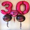 Hot Pink 30 Number Balloons, 40 Inch Giant Number 30 Balloons Foil Mylar Helium Hot Pink Number Balloons for 30th Birthday Party Supplies Anniversary Event Celebration Decorations view 4