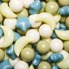 GOGOSO Ball Pit Balls Stars Moon Shapes Plastic Pitballs for Toddler Play Tent Baby Photo Props Kids Pool Water Toys Kiddie Pool Party Decor, Cream Blue+Yellow+Green+White,100PCS view 1