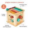 Mentari Toys - Toddler Activity Cube - Wooden 6-in-1 Montessori Learning Cube - Boost Fine Motor Skills - Age 2 Months+ view 3